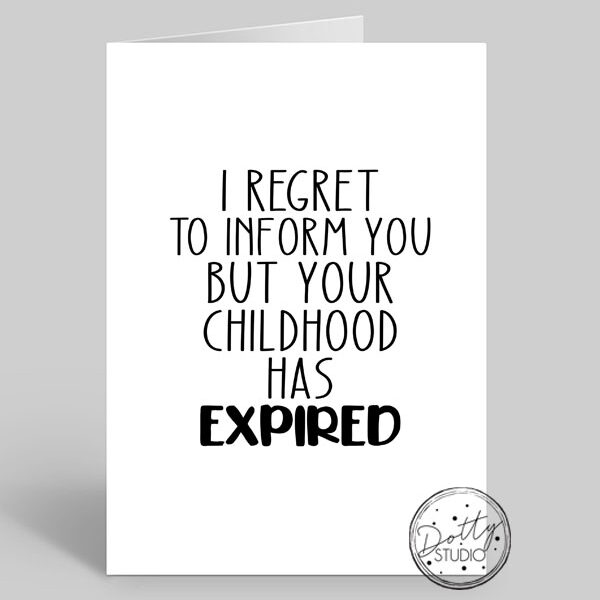 B0042 - Childhood Has Expired | Pack Size 6