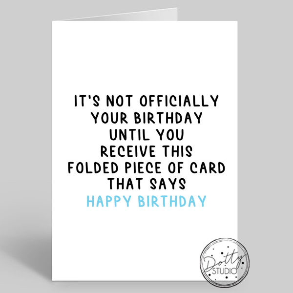 B0044 - Folded Piece Of Card | Pack Size 6
