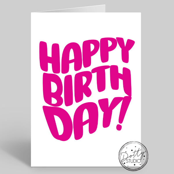 B008 - Happy Birthday! (Pink) | Pack Size 6