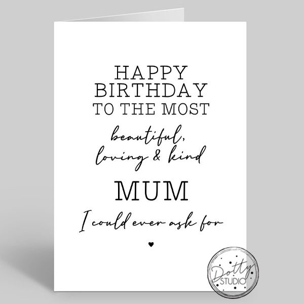 B0059 - Beautiful, Kind & Loving Mum | Pack Size 6