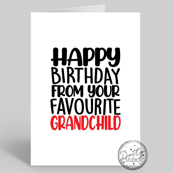 B0061 - Favourite Grandchild | Pack Size 6