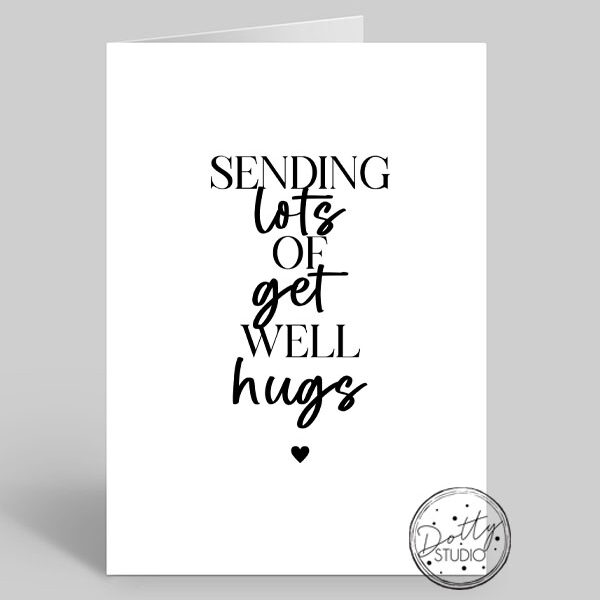 G002 - Sending Lots Of Get Well Hugs | Pack Size 6