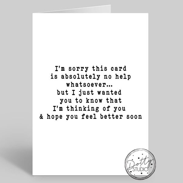 G007 - I'm Sorry This Card Is Absolutely No Help Whatsoever... | Pack Size 6