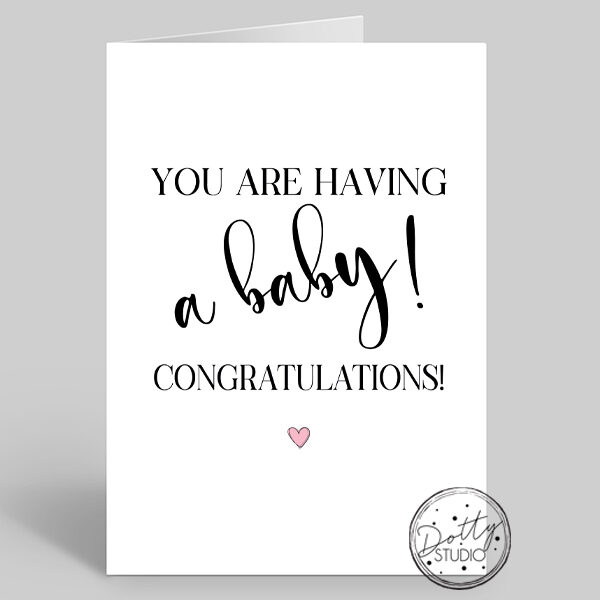 NB013 - You're Having A Baby! Congratulations | Pack Size 6