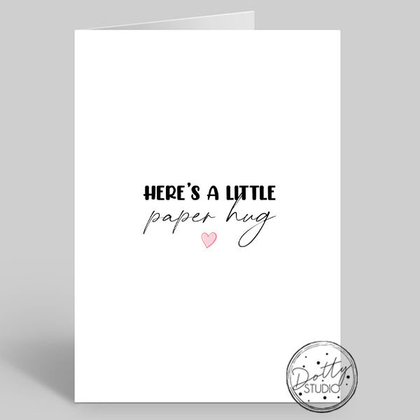 WS001 - Here's A Little Paper Hug | Pack Size 6